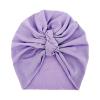 Bowknot Hat Girls Baby Knotted Infant Turban Elastics Toddler Solid Knitted Cap Boys Baby Care Swim Hats (B, One Size) view 1