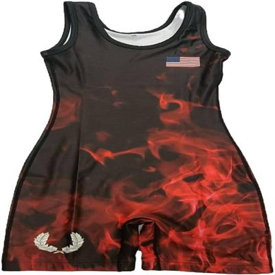 Athena Wrestling - Fire Womens/Girls Freestyle Singlet