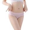 HELLORSO Womens Undies Sexy Womens Sheer Lace Panties Sexy See Through Mesh Cotton Crotch Seamless Comfortable Womens (Pink, M) view 1