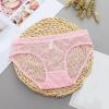 HELLORSO Womens Undies Sexy Womens Sheer Lace Panties Sexy See Through Mesh Cotton Crotch Seamless Comfortable Womens (Pink, M) view 4