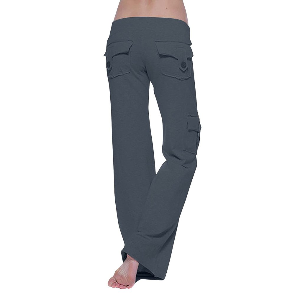 Cargo Pants for Women Fashion Drawstring Waist Pants Wide Leg Flared Trousers Summer Going Out Travel Comfy Cargos