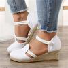 Summer Sandals For Women 2022 Trendy Womens Topic Espadrille Sandal Shoes Black Nubuck view 2