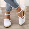 Summer Sandals For Women 2022 Trendy Womens Topic Espadrille Sandal Shoes Black Nubuck view 3