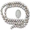 15 Inch Strand 5.5-6mm Silver Freeform Round Gem Gemstone Freshwater Pearl fwp53 view 1