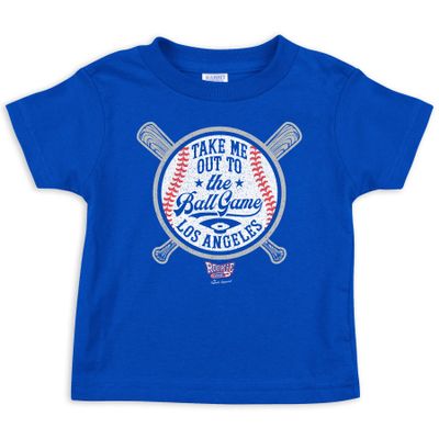 Take Me Out to The Ball Game Baby Apparel for Los Angeles Baseball Fans (NB-7T) (Royal Toddler Tee, 2T)