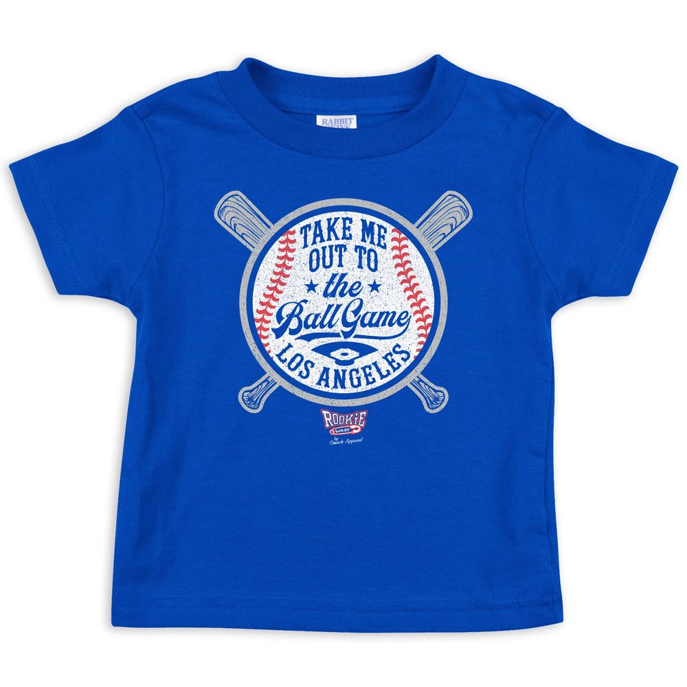 Take Me Out to The Ball Game Baby Apparel for Los Angeles Baseball Fans (NB-7T) (Royal Toddler Tee, 2T)