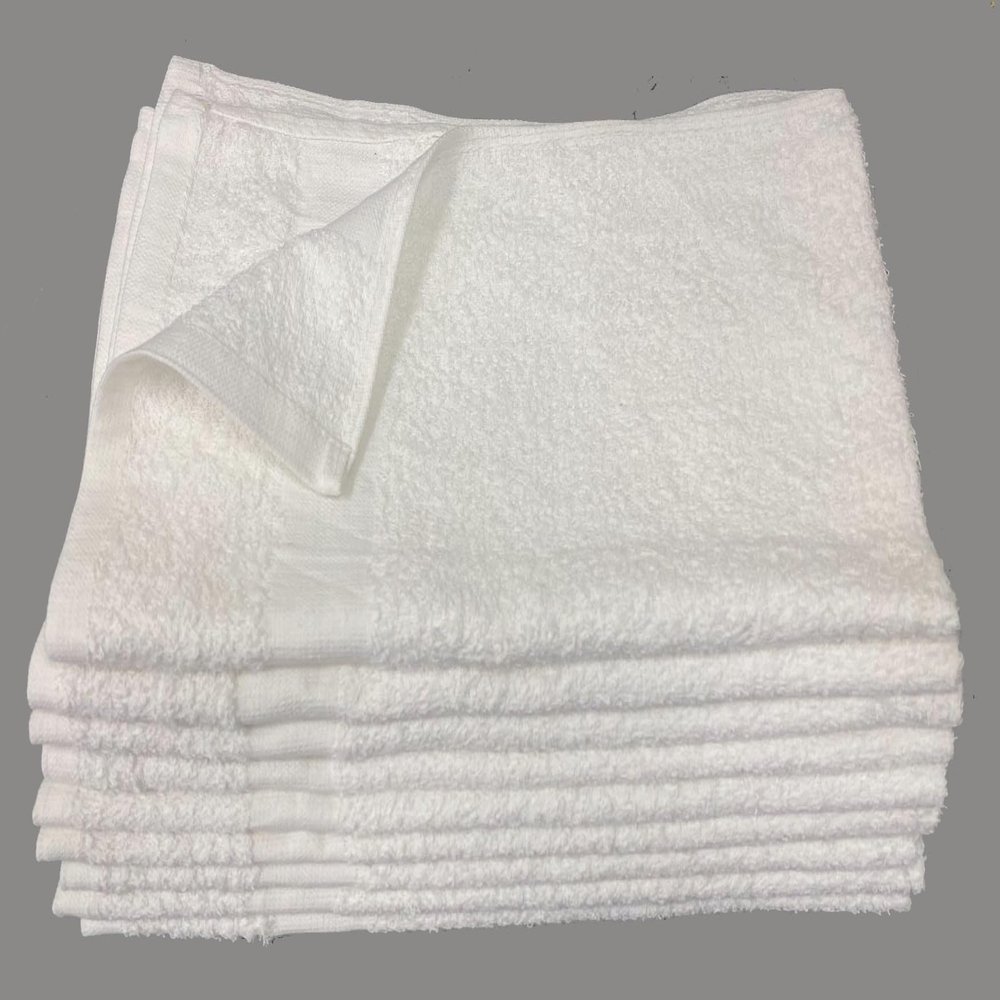 12-Pack 15X25 White Hand Towels 100% Cotton, Salon Towels - Gym Towels Premium by Towelsupercenter (15X25)