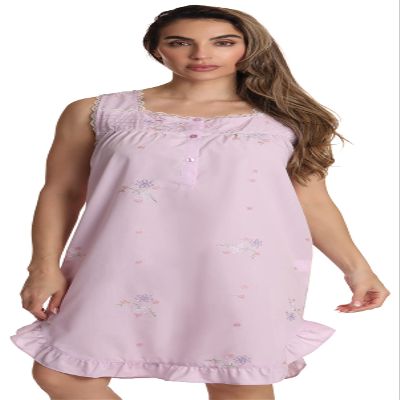 Dreamcrest Sleeveless Seersucker Gowns 6512-PUR-1X