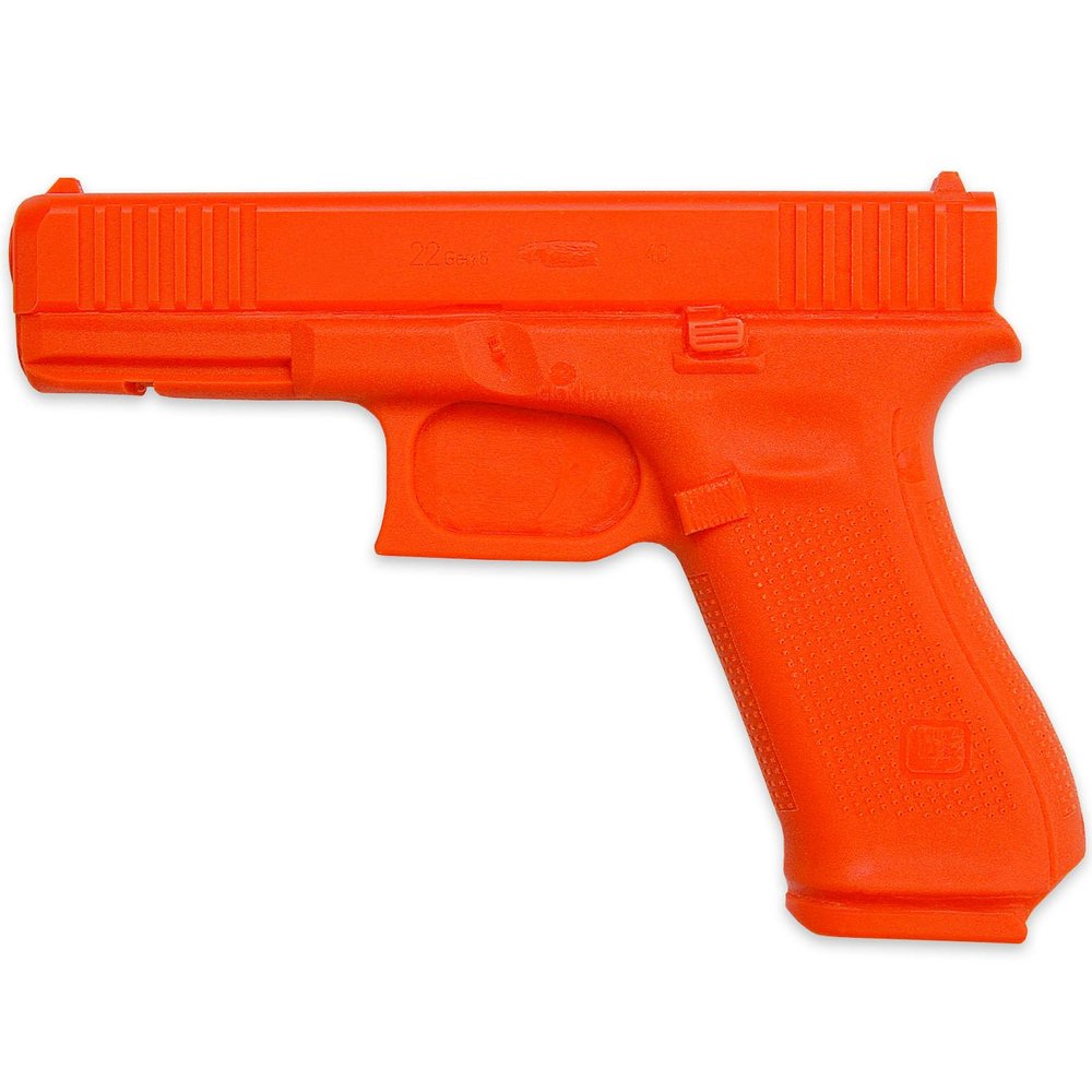 American Safety Props - Non-Functional Solid Polymer Holster Molding Gun Prop - (Natural) - Blaze Orange - U.S.A. Made - Compatible with Glock 22 Gen 5