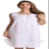 Dreamcrest Sleeveless Seersucker Gowns 6512-WHT-L view 1