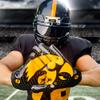 Scale Wear Design University of Iowa Hawkeyes Football Gloves with Super Stick-Tach Silicone Grip Palms. Men's & Youth Boys Sticky Football Receiver Gloves (Black, Youth-S) view 4