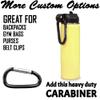 LaserGram Personalized Water Bottle, Sea Turtle Family, Stainless Steel Double Wall Vacuum Insulated with Flip Top Straw, Custom Engraved Gift (20oz / 590ml Yellow) view 4