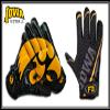 Scale Wear Design University of Iowa Hawkeyes Football Gloves with Super Stick-Tach Silicone Grip Palms. Men's & Youth Boys Sticky Football Receiver Gloves (Black, Youth-M) view 3