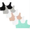 Fruit of The Loom Big Girl's Cotton Built-Up Stretch Sports Bra White/Black/Mint/Black/White/Grey 30 view 1
