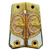 Grips for Colt 1911 Gun Colt Horse Model Gold Plated and Rose Gold Plated and White Resin Includes Screws view 1