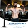 Barbell Rack Wall Mounted Dumbbell Rack Gym Machines for Home Household Appliances Weight Plate Wall Storage Cable Machine Load Bar Weight Loading Pin Fitness Accessories Steel 1pc view 4
