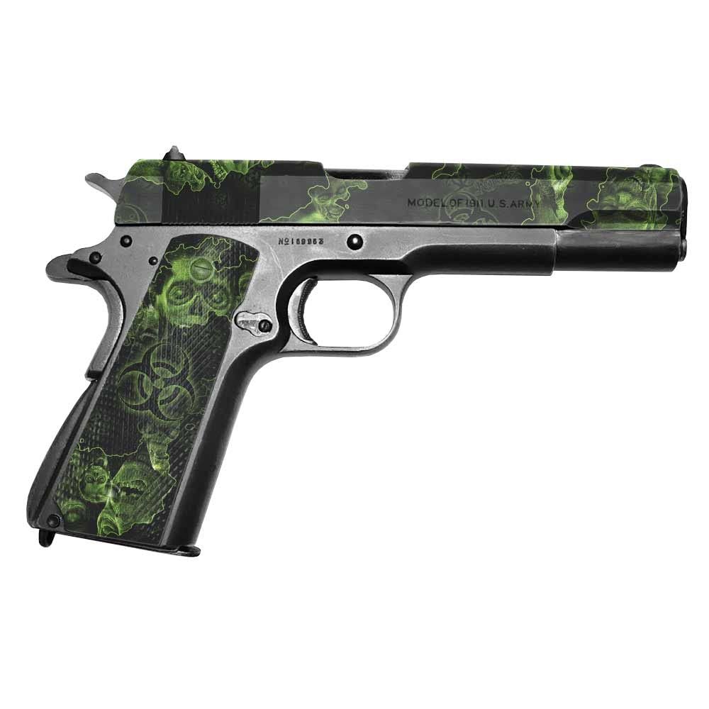 GunSkins Precut Pistol Accent Skin for 1911- Compatible with Airsoft AEG BB Gun - Vinyl Wrap - Easy to Install - 100% Waterproof - Matte Finish - Made in USA - Proveil Reaper Z