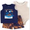 Carter's 3-Piece Giraffe Little Short Set (Tropical/Local Cutie, 6 Months) view 1