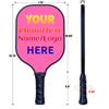 UNJOOES Custom Pickle Ball Paddles Set, Graphite Pickle Ball Paddle with Comfort Grip, Pickle Ball Set of 2 Paddles with 4 Balls, and Portable Carry Bag, Hot Pink view 2