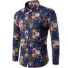 Men Painted Shirt Floral Printing Male Shirts Top Men's Casual Slim Fit Hawaiian Shirt view 1
