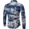 Men Painted Shirt Floral Printing Male Shirts Top Men's Casual Slim Fit Hawaiian Shirt view 4