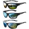 3 Pcs Black Polarized Sunglasses Mens/Women Sport Glasses UV400 Driving Fishing Running Cycling Shades Sun Glasses