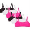 Fruit of The Loom Big Girl's Spaghetti Strap Sports Bra Black/Black/Passion Fruit/Passion Fruit/White/White 28 view 1