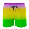 Ymosrh Mens Swim Trunks, Shorts Men 7 Inch Inseam Shorts MenS Swim Trunks Men's Summer Swim Quick Dry Shorts with Pockets Plus Gradient Print Beach Shorts Suit Long Man Bathing Suit (5XL, Yellow) view 2