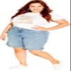 City Chic Women's Apparel Women's Plus Size Short SUPA Split, Light WASH view 1