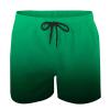 Ymosrh Mens Swimming Trunks, Men's Swim Trunks Beach Shorts for Men Bathing Suit Shirt Summer Swim Quick Dry Shorts with Pockets Plus Gradient Print Shorts Bathing Suit Shorts Swimming (4XL, Green) view 2