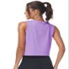 MAGCOMSEN Workout Tops for Women SPF Sleeveless Athletic Shirts Running Cropped Tank Tops Lightweight Yoga Sports Purple XL view 2
