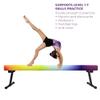 YANGG 6FT/8FT Gymnastic Balance Beam,Adjustable High and Low Level Floor Beam - Highly Stable - Gym Practice Training Equipment for Kids Children Girls Home (Rainbow, 8 FT) view 3