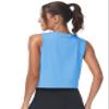 MAGCOMSEN Athletic Cropped Tops Women UPF 50+ Lightweight Workout Tank Tops Sleeveless T-Shirts Yoga Sports Running Blue M view 2