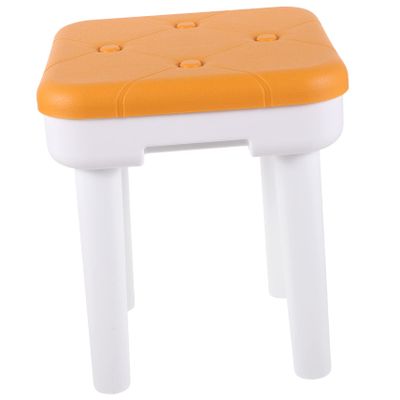WOONEKY Sturdy Non- Stool for Boys and Girls Imitation Leather Shoe Changing Stool Comfortable for Home Use for Safe Toy Use