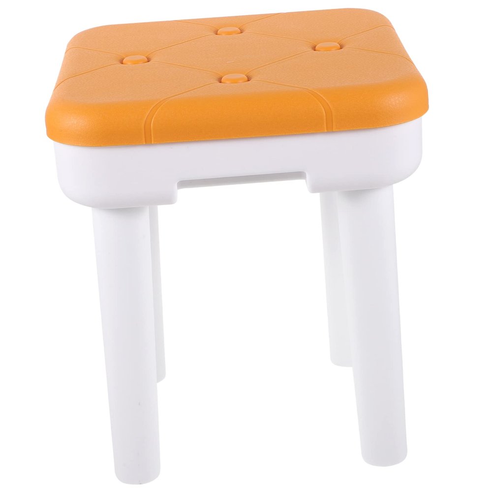 WOONEKY Sturdy Non- Stool for Boys and Girls Imitation Leather Shoe Changing Stool Comfortable for Home Use for Safe Toy Use