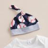 Chloefairy Newborn Baby Boy Baseball Outfit New Player in Town Romper Baseball Jogger Pants 3Pcs Coming Home Outfit (White-take me Home, 6-12 Months) view 4