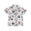 4th of July Baby Boy Outfits American Flag Print Short Sleeve Lapel Shirt Tops Toddler Kids Boys Summer Clothes (A White,2-3T) view 1