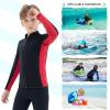 REALON Kids Wetsuit Top Jacket for Boys Girls Toddler Youth, Children's Wet Suit Shirt Neoprene 3mm Long Sleeve Front Zipper Swimsuit for Swimming Surfing Dive Snorkeling Water Sports view 2
