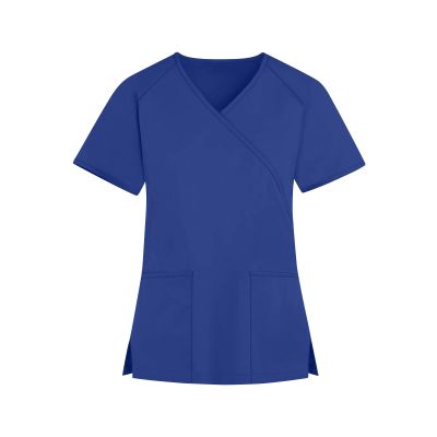 Printed Scrub Tops Women Nurse Uniforms Short Sleeve V-Neck Shirts with Pockets