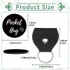 CREATCABIN 1 Set Pocket Hug Token Heart Pattern Long Distance Relationship Keepsake Keychain Stainless Steel Double Sided with PU Leather Keychain Gift for Son Family(Black)-to My Son 1.2Inch view 2