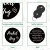 CREATCABIN 1 Set Pocket Hug Token Heart Pattern Long Distance Relationship Keepsake Keychain Stainless Steel Double Sided with PU Leather Keychain Gift for Son Family(Black)-to My Son 1.2Inch view 3