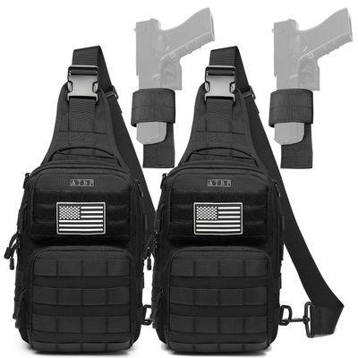 ATBP Tactical Sling Backpack With Holster Military Crossbody Bag for Men Single Shoulder Back Pack 10L