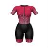 Sparx Aero Triathlon Suit Women Short Sleeve Tri Suit Women Running Swimming Cycling SkinSuit (US Burgundy, 2XL) view 2