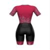 Sparx Aero Triathlon Suit Women Short Sleeve Tri Suit Women Running Swimming Cycling SkinSuit (US Burgundy, 2XL) view 4