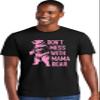 3X-Large Black Mens Don't Mess with Mama Bear Funny Idea Deluxe Soft T-Shirt view 2