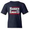 superhotapparel Harden Embiid 2023 Philadelphia Basketball Youth Unisex T-Shirt (Navy, Youth Small) view 1