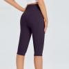 Capri Leggings for Women Knee Length High Waisted Yoga Pants Casual Summer Workout Exercise Bike Shorts with Pockets view 2