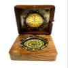 Authentic Gift Collection Clock and Compass Inside Fitted in Rosewood Box A Wonderful Gift view 1