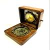 Authentic Gift Collection Clock and Compass Inside Fitted in Rosewood Box A Wonderful Gift view 2