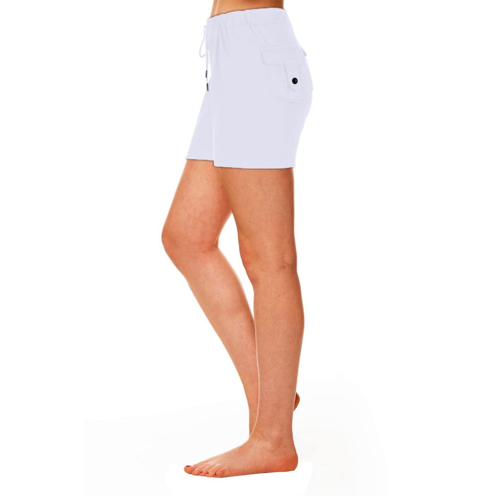 Workout Shorts for Women Summer Casual Comfy Pants Yoga Gym Shorts with Pocket Ladies Cute Slim Fit Trouser Leggings